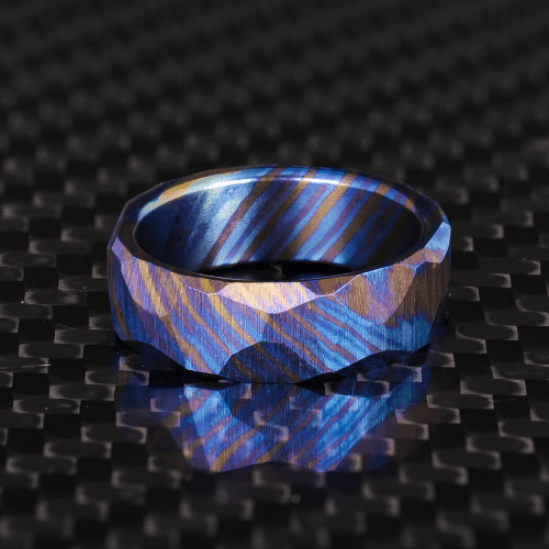 Obsidian Timascus Ring2