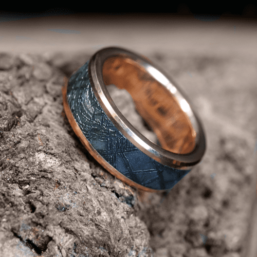 meteorite gold ring